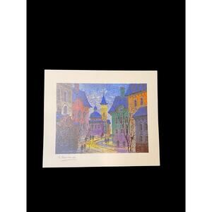 Anatole Krasnyansky Prague Icy Reflection Seriolithograph & COA Numbered 1998